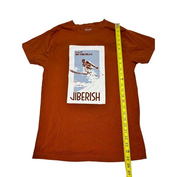 Jiberish Snowboard Men's Short Sleeve Crew Neck T-Shirt | Small | Burnt Orange - Picture 5 of 7